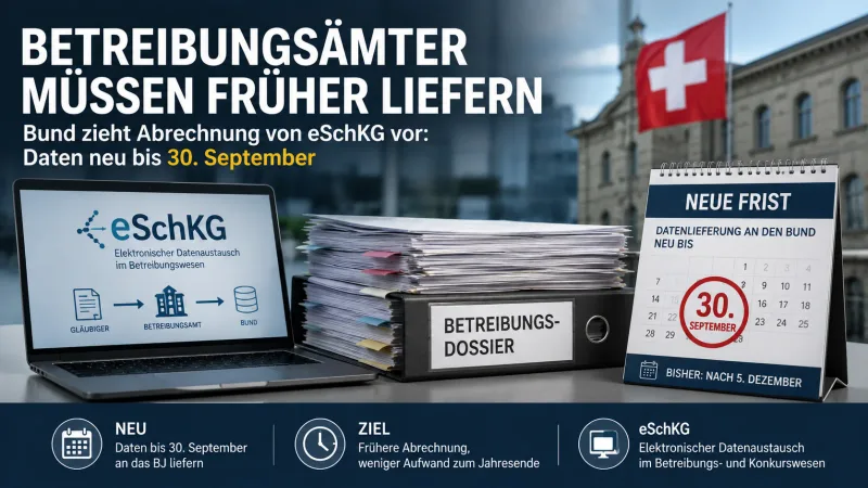 Betreibungsämter müssen früher liefern