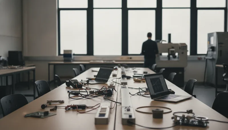 Studierende arbeiten in einem Techniklabor einer Schweizer Fachhochschule